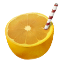 Orange straw icon